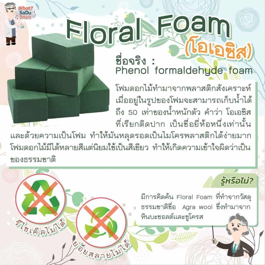 Floral foam / โอเอซิส / โฟมปักดอกไม้ ทิ้งอย่างไร
